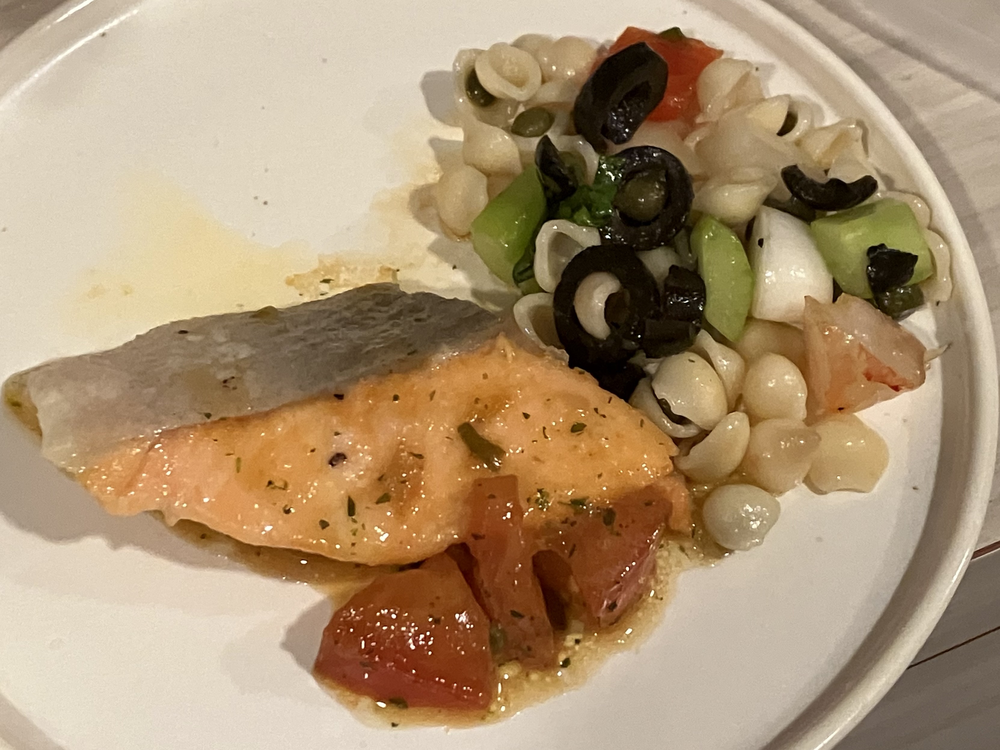 鮭のムニエルとパスパース