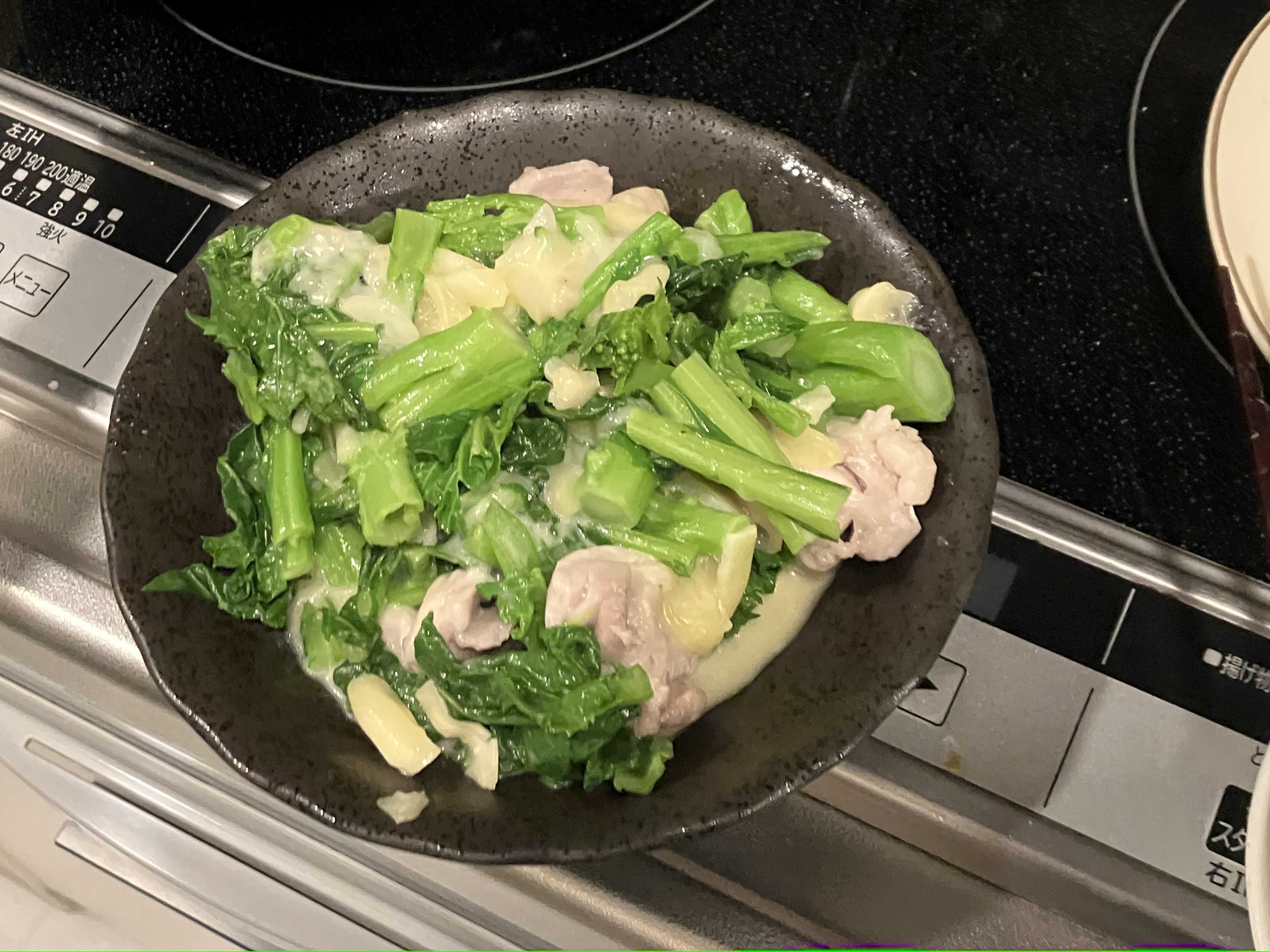 春菊と肉とチーズ