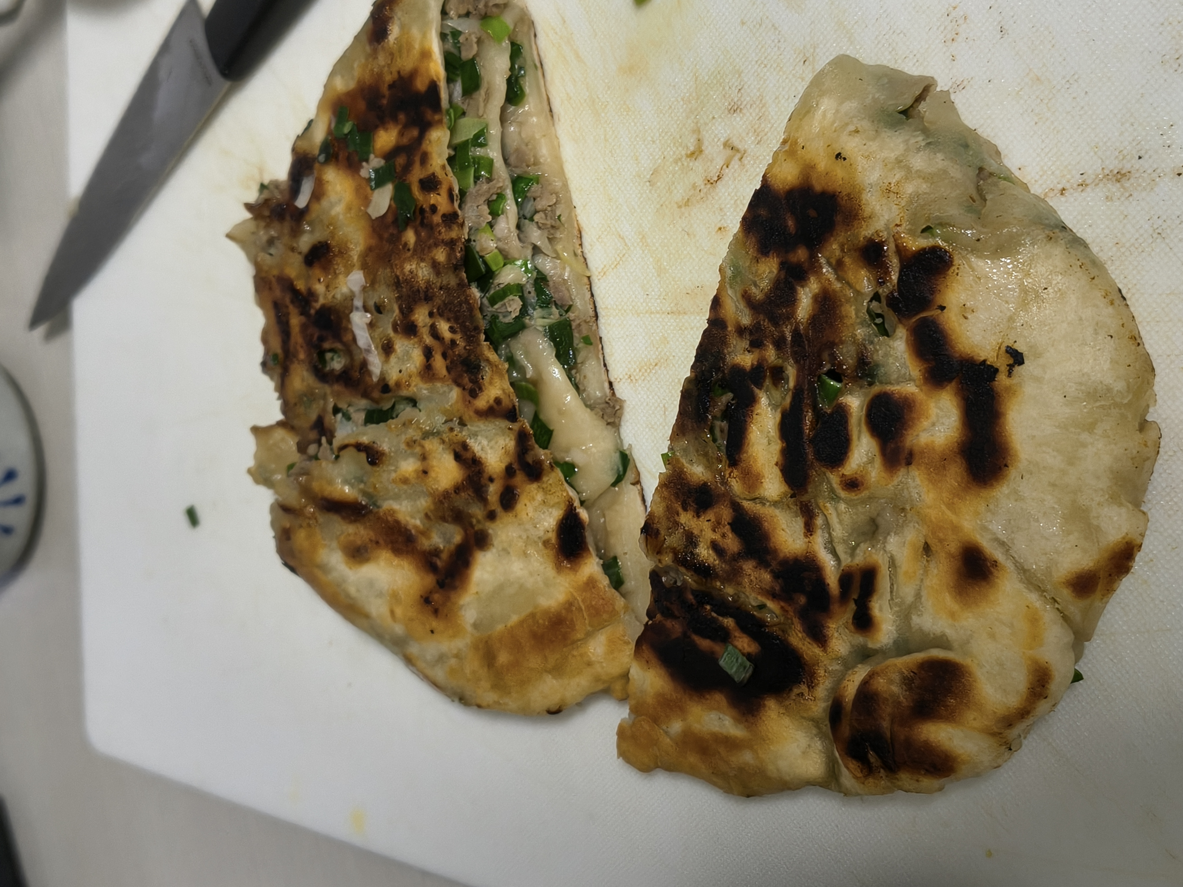 まな板の上で二つに切ったろーびん